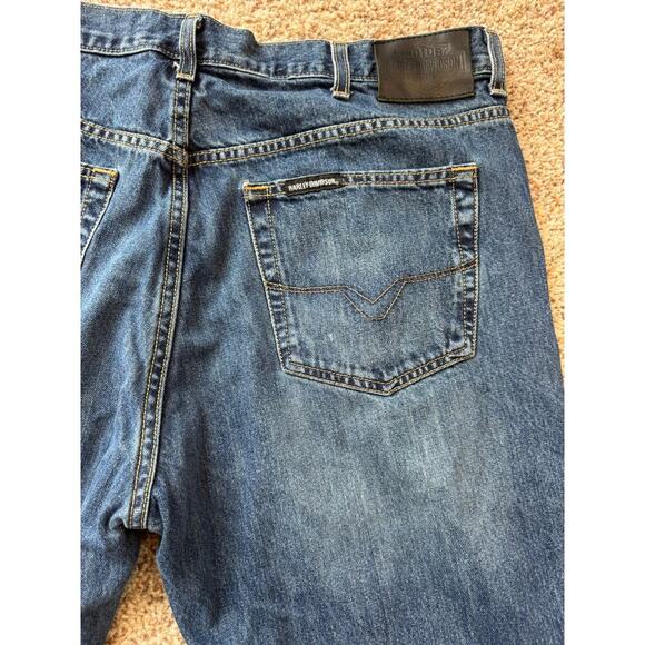 Harley Davidson Blue Jeans, 40x32, relaxed fit; Denim - Picture 4 of 10